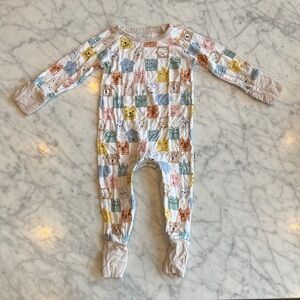 Little Sleepies Baby Unisex Animal Patchwork One-Piece Romper - Pastel Multi